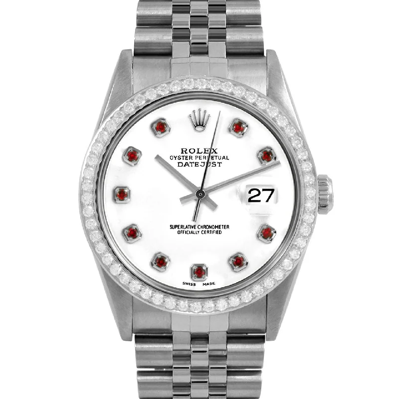 Rolex Datejust 36mm | 16234-WHT-RBY-AM-BDS-JBL