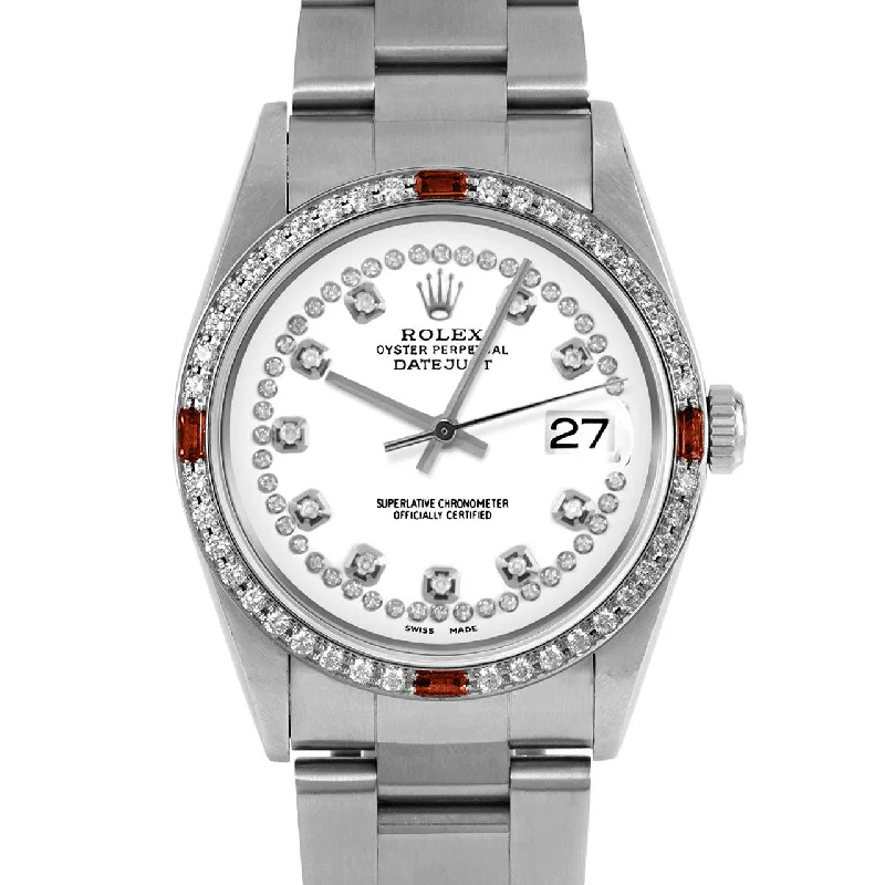 Rolex Datejust 36mm | 16234-WHT-STRD-4RBY-OYS