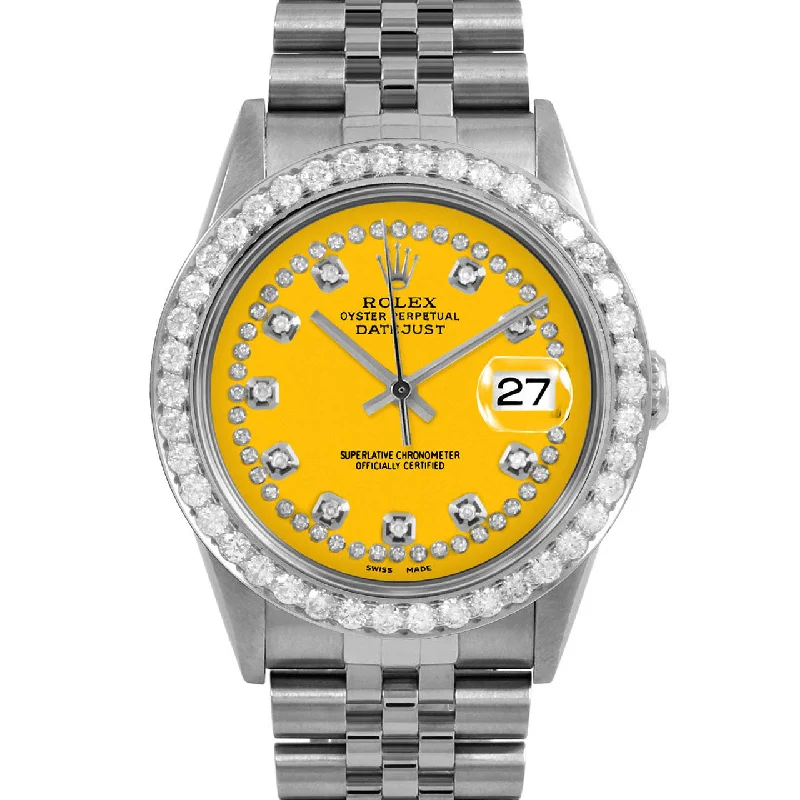 Rolex Datejust 36mm | 16234-YLW-STRD-25CT-JBL