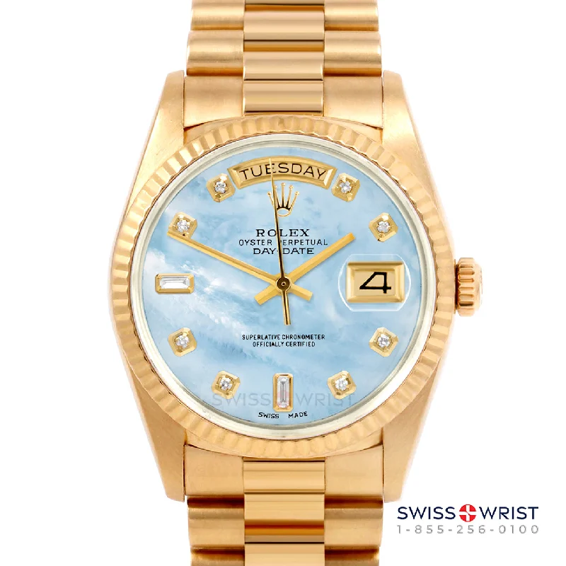 Rolex Day-Date 36mm | 18038-LBMOP-DIA-AM-FLT-PRS