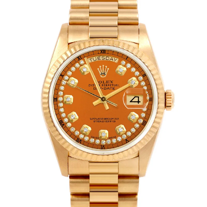 Rolex Day-Date 36mm | 18038-ORN-STRD-FLT-PRS