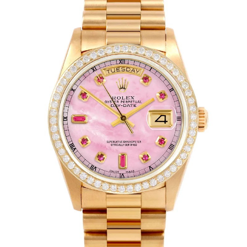 Rolex Day-Date 36mm | 18038-PMOP-RBY-AM-BDS-PRS