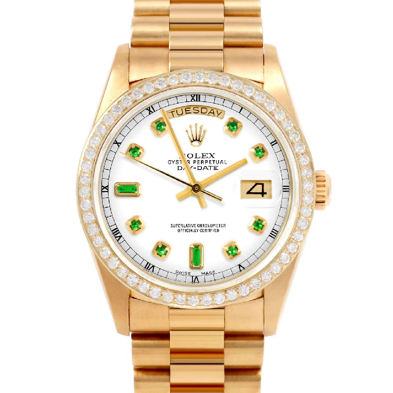 Rolex Day-Date 36mm | 18038-WHT-EMD-AM-BDS-PRS