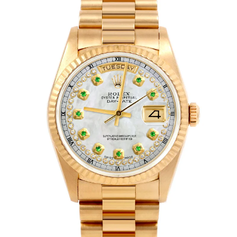 Rolex Day-Date 36mm | 18038-WMOP-STRE-FLT-PRS