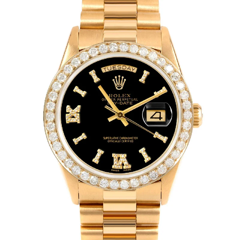 Rolex Day-Date 36mm | 18238-BLK-DR8I-25CT-PRS