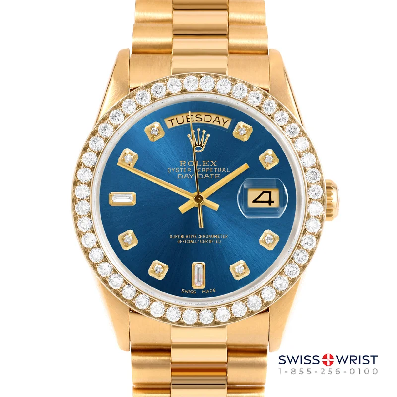 Rolex Day-Date 36mm | 18238-BLU-DIA-AM-25CT-PRS