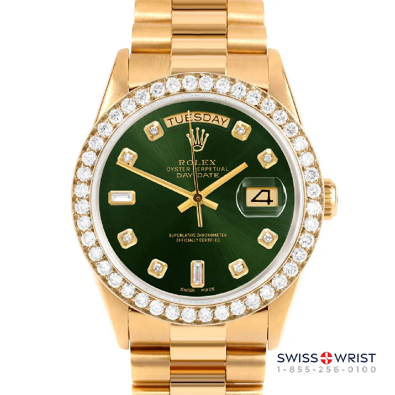 Rolex Day-Date 36mm | 18238-GRN-DIA-AM-25CT-PRS