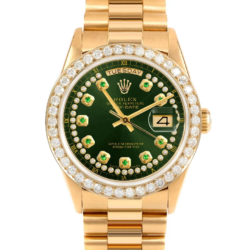 Rolex Day-Date 36mm | 18238-GRN-STRE-25CT-PRS